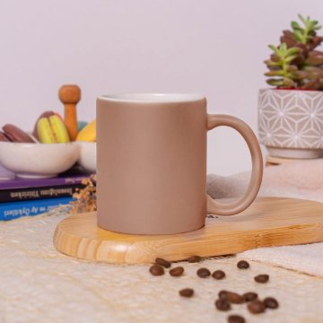 SÜBLİMASYON KAHVE RENGİ KUPA